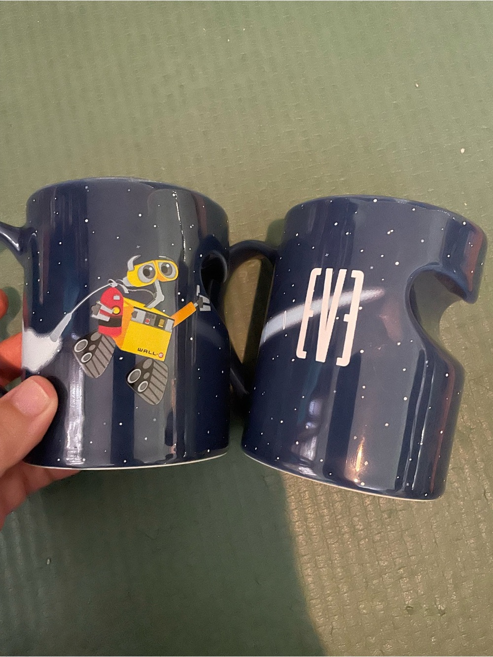 Disney Pixar WALL-E & EVE Matching Mug Set 2 Coffee Cups Official Disney Parks